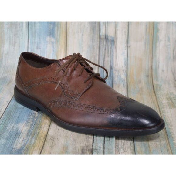 Clarks Tor England British Toe Wingtip Oxfords Size 9.5 Brown Leather Shoes main image 10